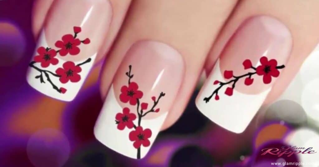 Pressed Flower Nail Art