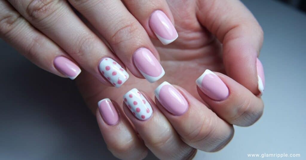 Simple pink nail