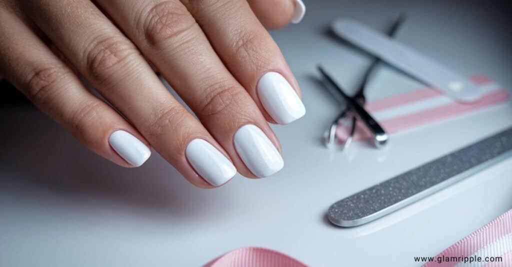 15 Simple White Nails Ideas To Copy in 2024