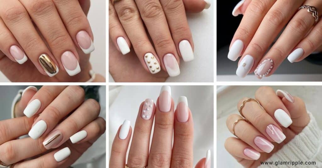 15 Simple White Nails Ideas To Copy in 2024