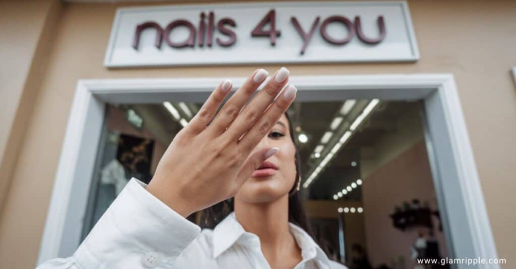 White Marble Nails