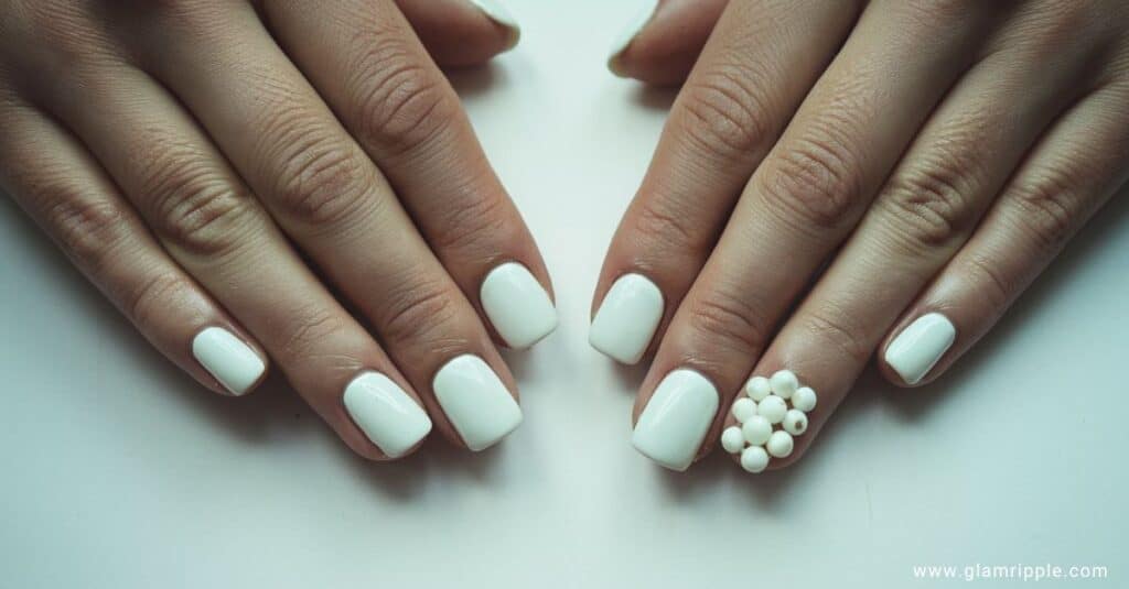 White Nails with Neon or Pastel Accents