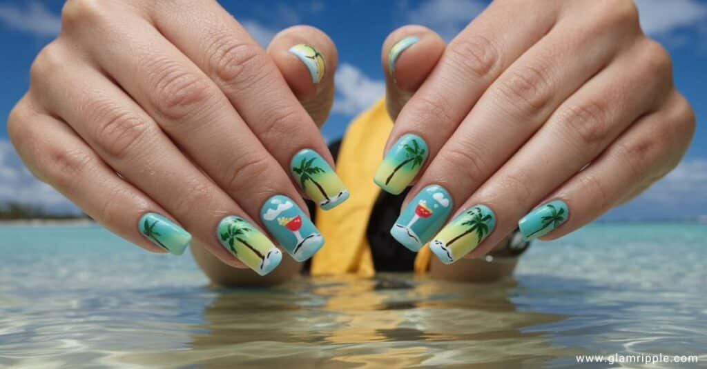 38 Classy Vacation Nails Ideas for Your Tropical Getaway