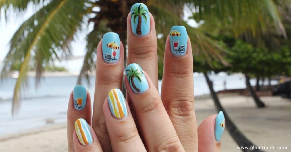 38 Classy Vacation Nails Ideas for Your Tropical Getaway