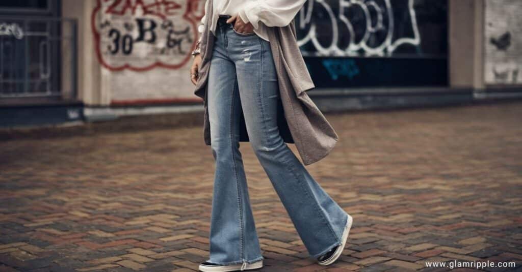 How to Wear Bootcut Jeans with Sneakers?