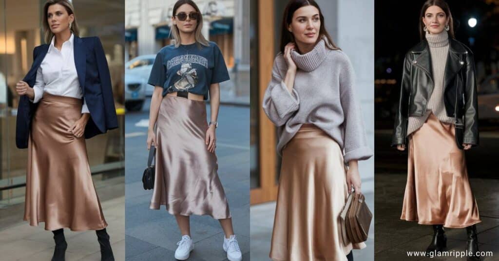 How to style a Satin skirt for every occasion: 19 outfit ideas