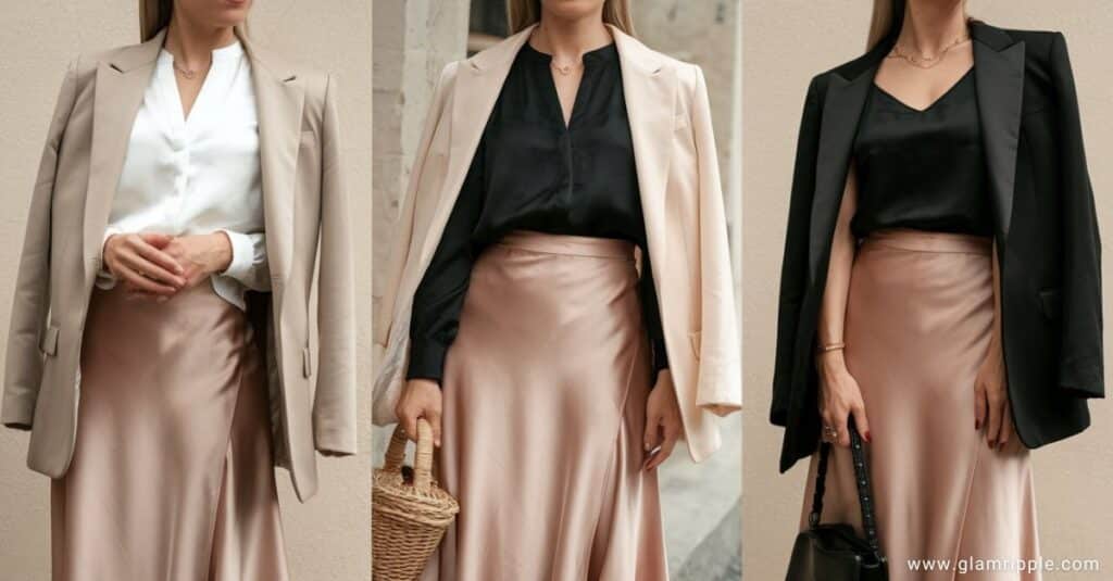 How to style a Satin skirt for every occasion: 19 outfit ideas