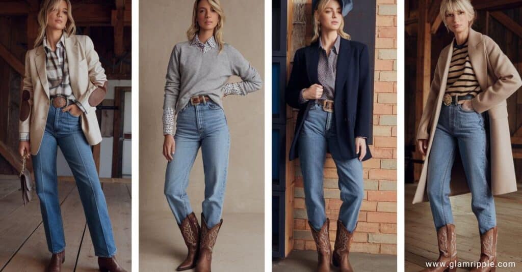 10 Stylish Ways to Wear Cowboy Boots and Jeans