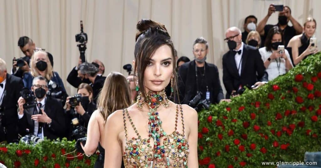 Emily Ratajkowski in Vintage Versace