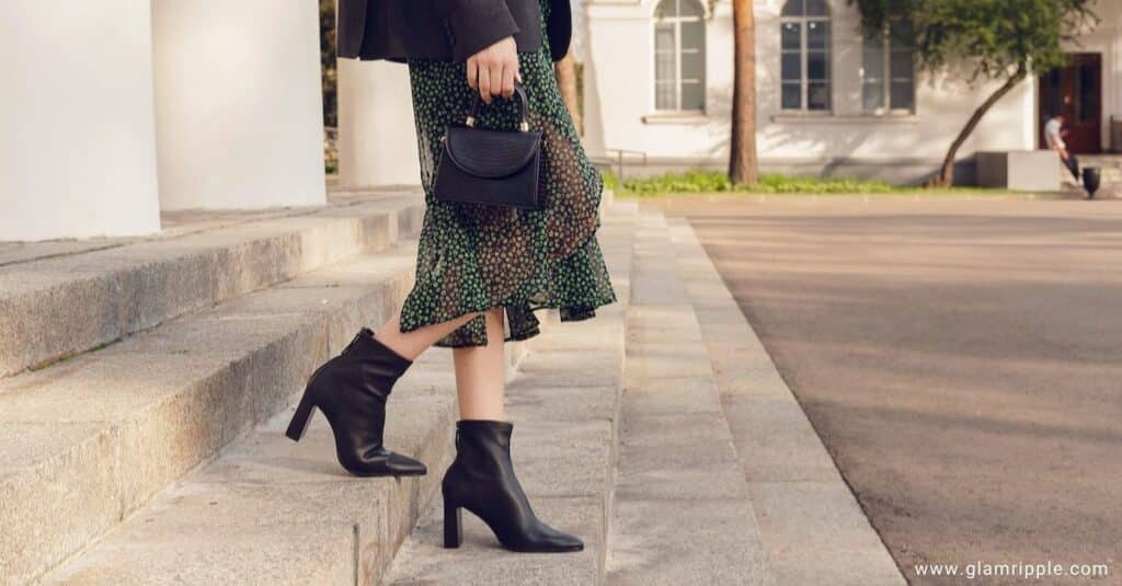 Knit Skirts and Flat Ankle Boots