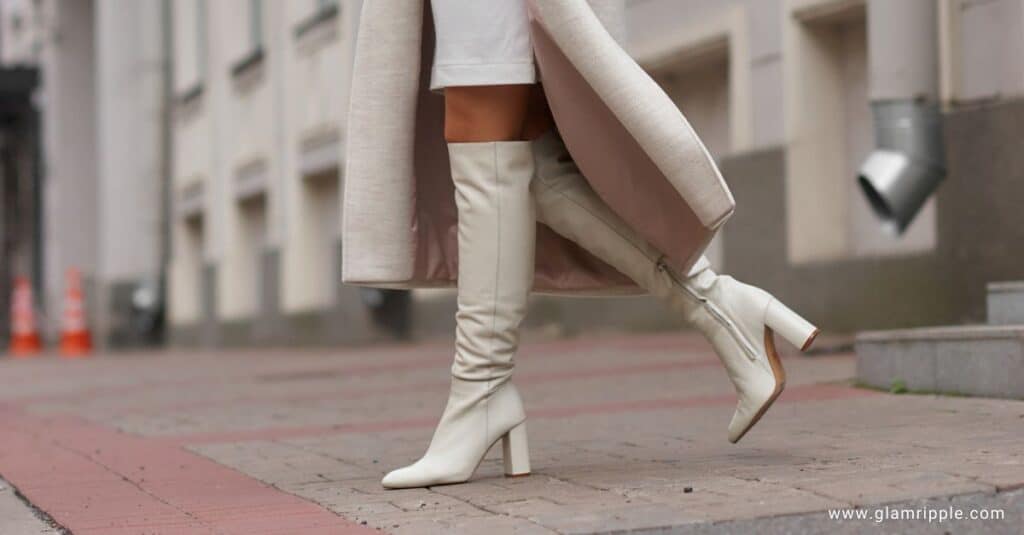 Tailored Romper with Knee-High Boots