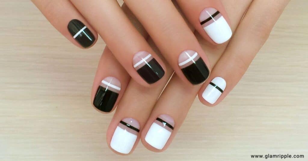 White Line Nail Art