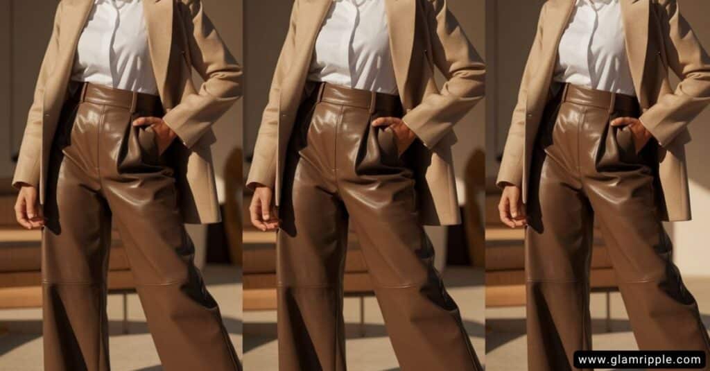 Seasonal Styling Inspiration for Brown Leather Pants