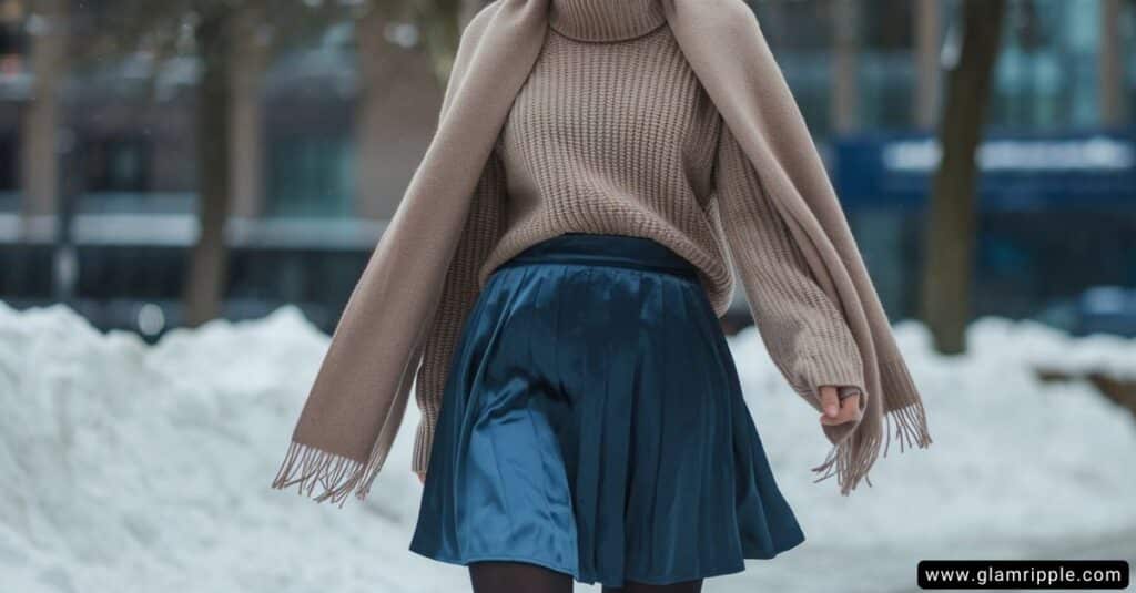 What to Wear With Satin Skirt in the Winter? (Outfit Inspo)