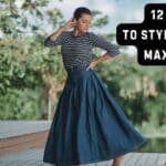 Long Denim Skirt Outfit Ideas for Summer