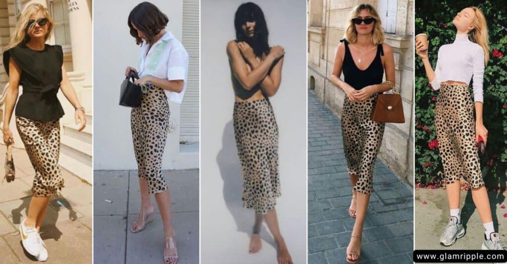 Long Leopard Print Skirt outfits for Spring