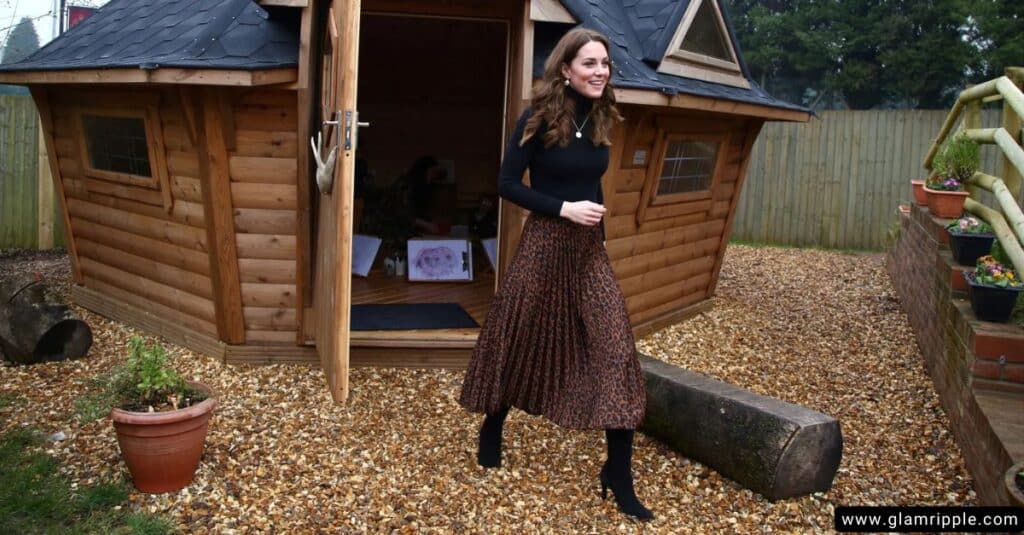 Long Leopard Print Skirt