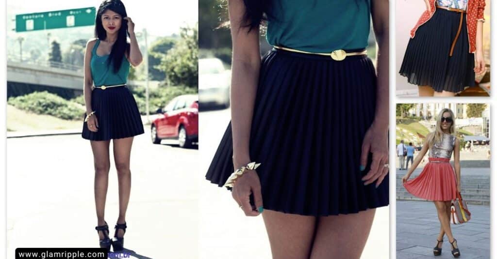 Contrast Black Top with White Skirt